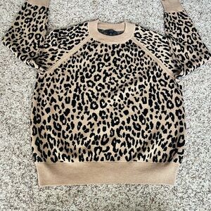 Jcrew Leopard Print Sweater in a sweatshirt style